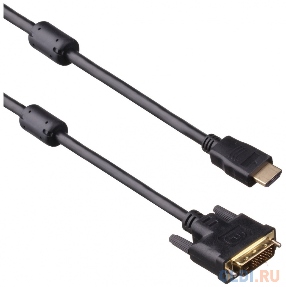 Кабель HDMI-DVI ExeGate EX-CC-HDMIM-DVIM-1.8 (19M/19M, single link, 1,8м,позолоченные контакты)