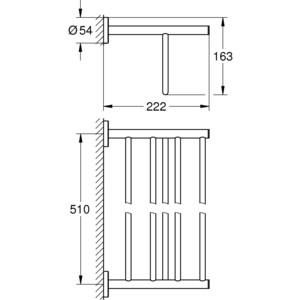 Полка для полотенец Grohe BauCosmopolitan Neutral 51 см (40462001)