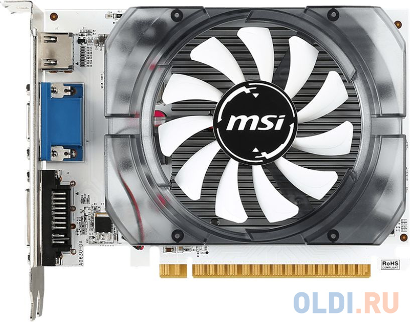 Видеокарта 2048Mb MSI GeForce GT730 PCI-E GDDR3 128bit DVI HDMI N730-2GD3V3 Retail