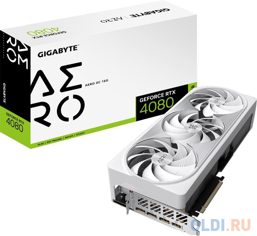 Видеокарта GigaByte nVidia GeForce RTX 4080 AERO OC 16GB 16384Mb GV-N4080AERO OC-16GD в Москвe