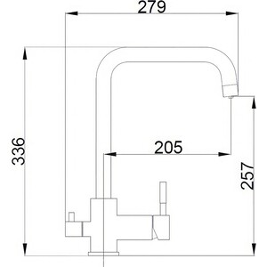 Смеситель для кухни Haiba HB820-7 с подключением фильтра, черный (HB76820-7)