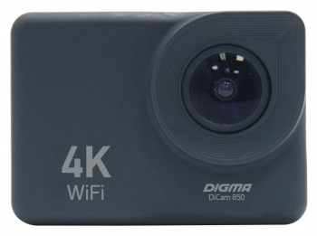 Экшн-камера Digma DiCam 850, 16MP, 3840x2160, USB, WiFi, черный (1454661)