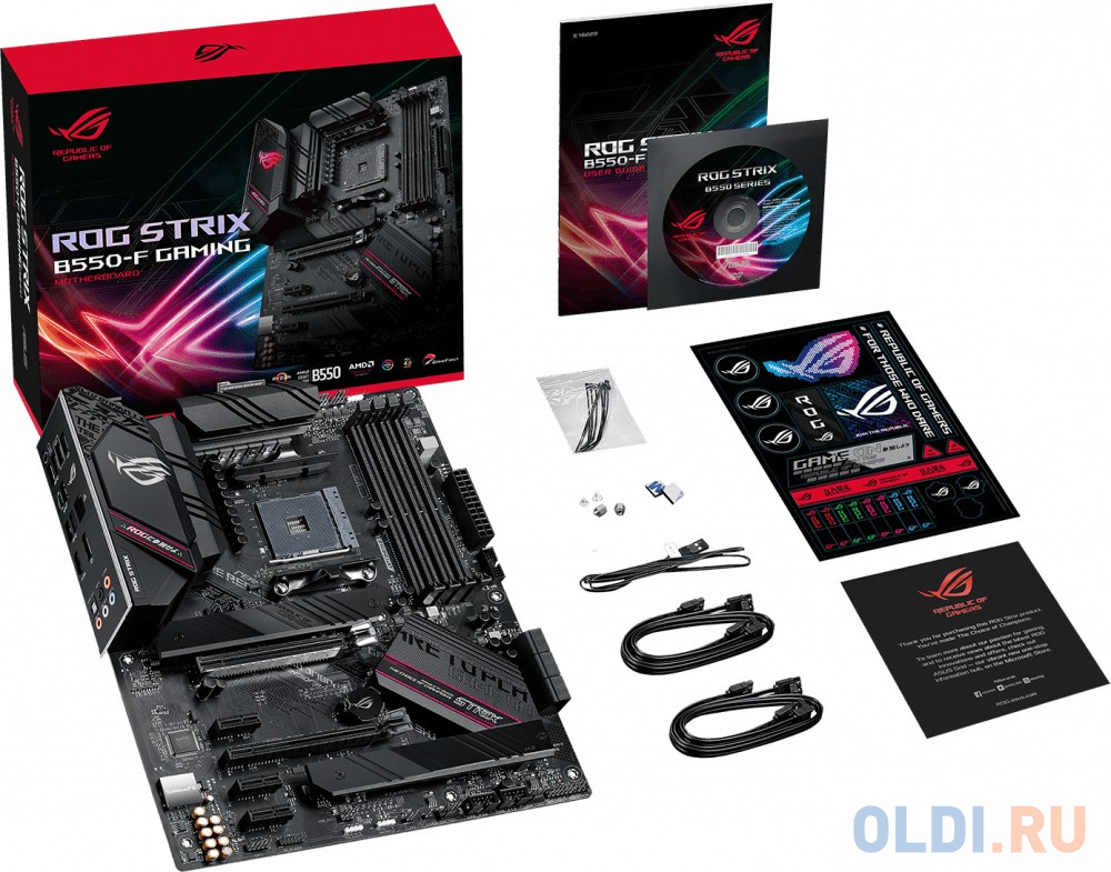 Материнская плата ASUS ROG STRIX B550-F GAMING Socket AM4 AMD B550 4xDDR4 2xPCI-E 16x 3xPCI-E 1x 6 ATX Retail