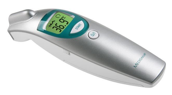 Термометр инфракрасный Medisana FTN, серый/зеленый (76120)