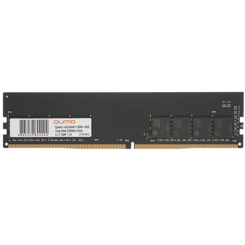 Память DDR4 DIMM 16Gb, 2400MHz, CL17, 1.2 В, Qumo (QUM4U-16G2400N17)