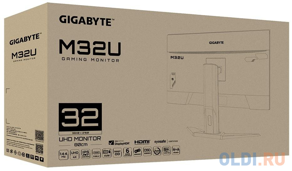 Монитор 32" GigaByte M32U-EK Gaming monitor черный IPS 3840x2160 350 cd/m^2 1 ms HDMI DisplayPort Аудио USB USB Type-C