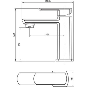 Смеситель для раковины Aquanet AF120-10C Cinetic (216752)