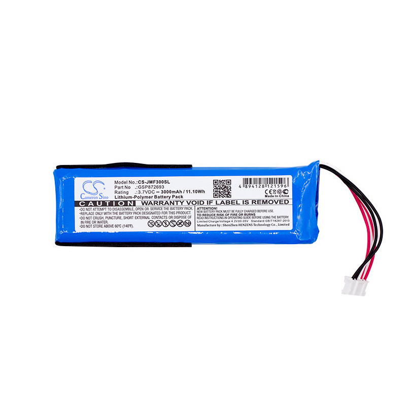 Аккумулятор CameronSino для JBL Flip 3 3.7V 3000mAh 11.10Wh 075379