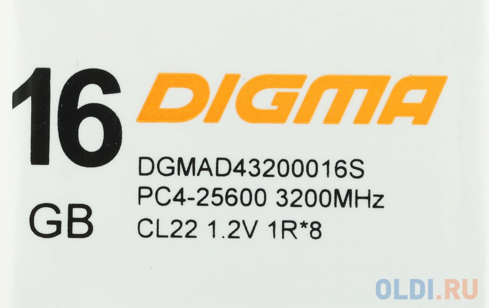 Память DDR4 16Gb 2666MHz Digma DGMAD42666016S RTL PC4-21300 CL19 DIMM 288-pin 1.2В single rank