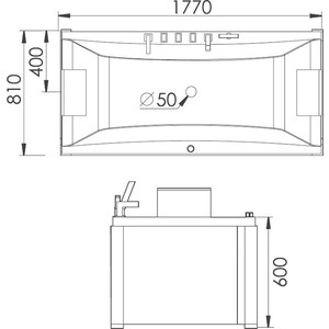 Акриловая ванна Gemy 177x81 с гидромассажем (G9076 K)