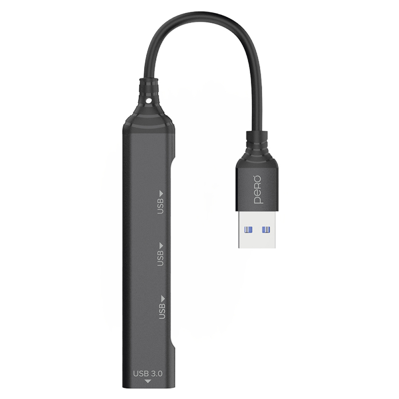 Хаб USB Pero MH01 USB-A - USB 3.0+3xUSB 2.0 Grey MH01GR