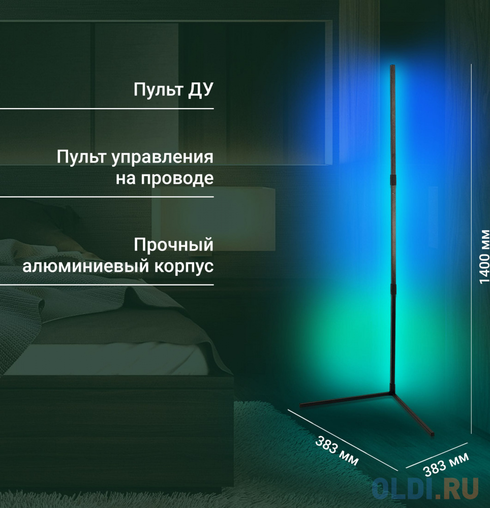 Умный светильник Digma FloorLight FL11 напол. черный (FL11)