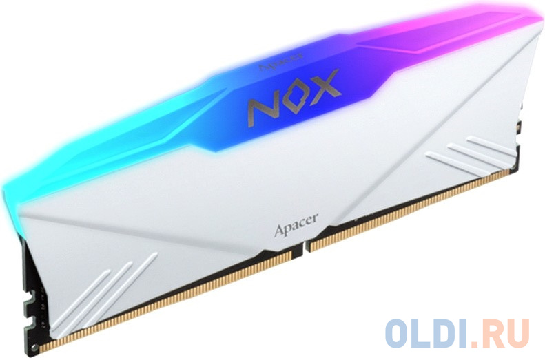 16GB Apacer DDR4 3200 DIMM NOX RGB White Gaming Memory AH4U16G32C28YNWAA-1 Non-ECC, CL16, 1.35V, Intel XMP 2.0, Heat Sink, RTL