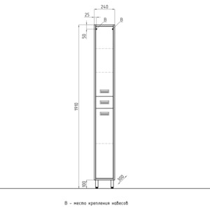 Пенал Style line Эко Стиль W 24 венге (4650134471038)