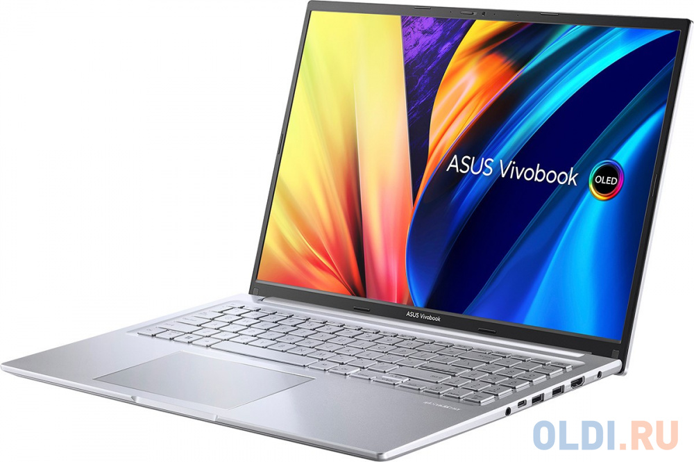 Ноутбук Asus VivoBook 16 X1605ZA-MB807 Core i5 12500H 16Gb SSD512Gb Intel Iris Xe graphics 16" IPS WUXGA (1920x1200) noOS silver WiFi BT Cam (90N