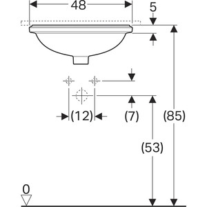 Раковина встраиваемая Geberit VariForm 48х39 (500.748.01.2)