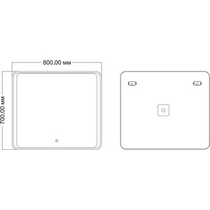 Зеркало Mixline Валерия 80х70 подсветка, сенсор (4620077041971) в Москвe