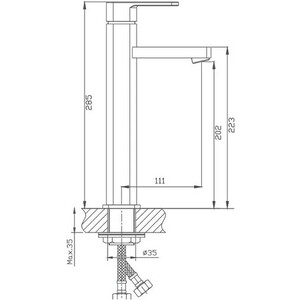 Смеситель для раковины Haiba HB02 хром (HB1102)