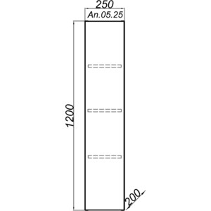 Пенал Aqwella Анкона 25x120 белый (An.05.25/W)