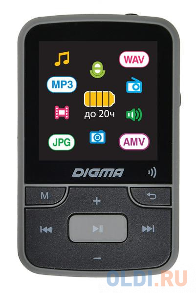 Плеер Hi-Fi Flash Digma Z4 BT 16Gb черный/1.5&quot;/FM/microSD/clip [1017070]