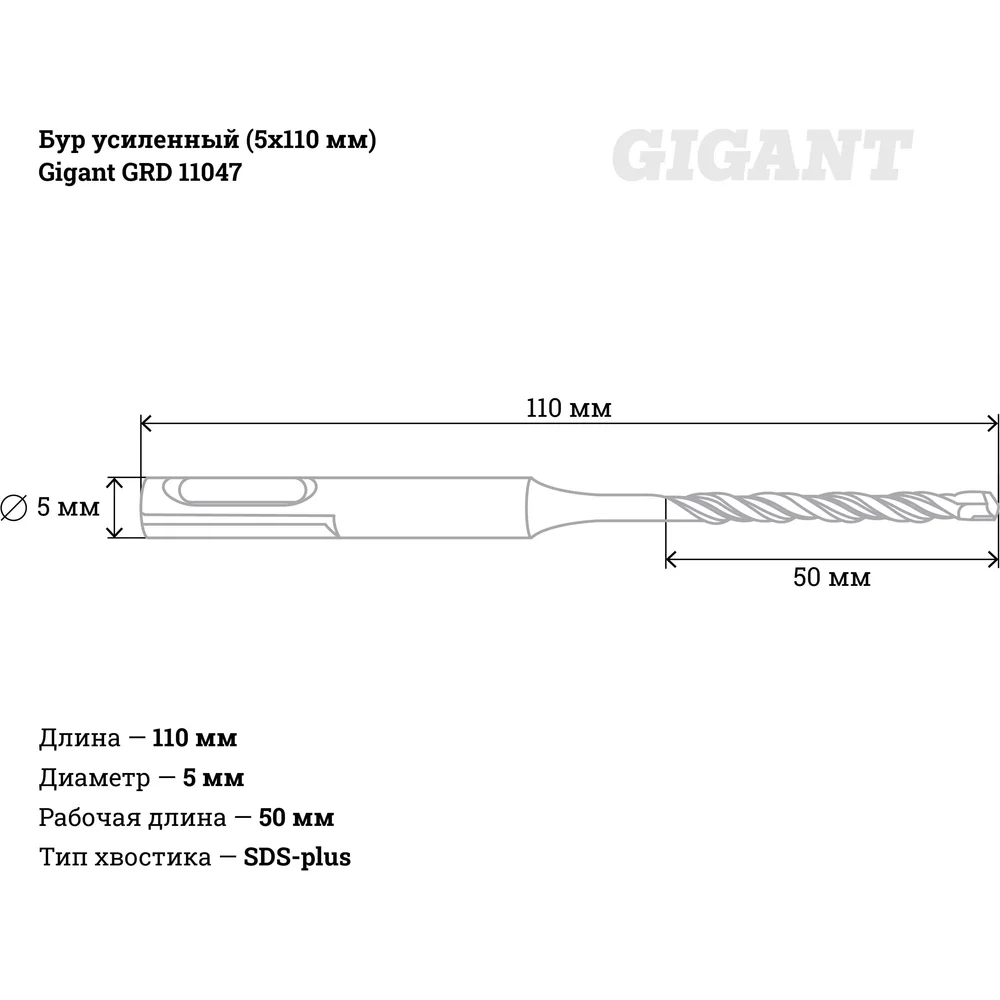 Усиленный бур Gigant