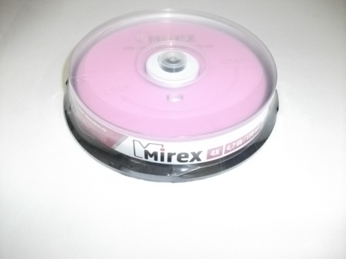 Диск DVD+RW 4.7Gb 4x Mirex, Cake Box (10шт)