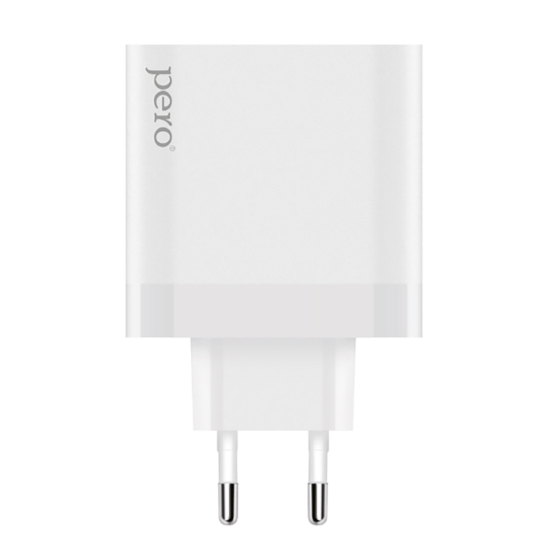 Зарядное устройство Pero TC12 USB-A QC3.0 + USB-C PD 48W White ТС12W в Москвe