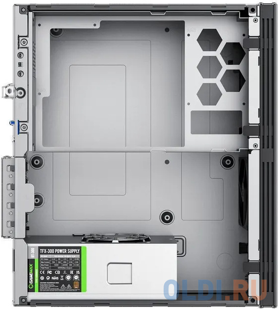 Zircon Корпус ZN-S37 300W (MATX SFF 8,3L, Черн., 1*USB3.0, 1*Type-C,  1*80мм)