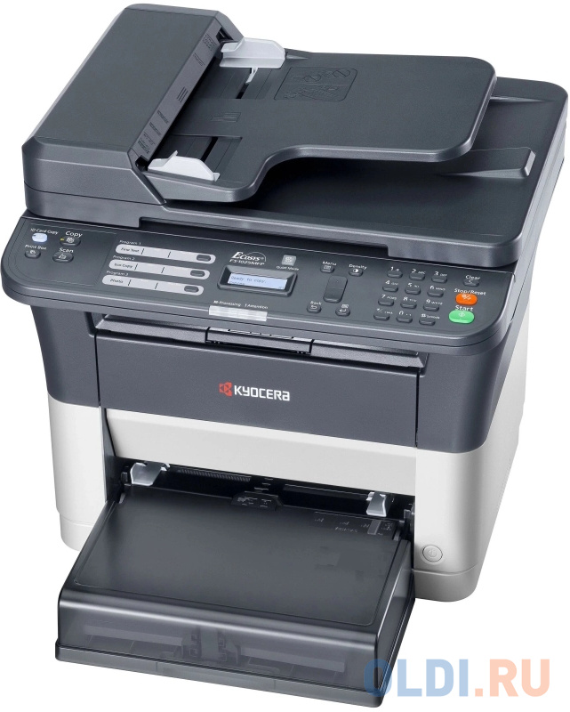 Kyocera FS-1025MFP, P/C/S, ч/б лазерный, A4, 25 стр/мин, 1800x600 dpi, 64 Мб, USB 2.0, Network, лоток 250 л., Duplex, автопод., старт.тонер 1000 стр.