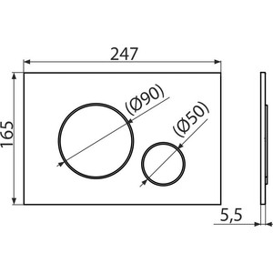 Кнопка смыва AlcaPlast белая (M670)