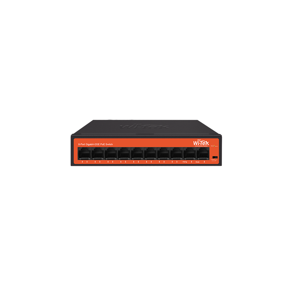 Коммутатор Wi-Tek WI-PS308GH v2, кол-во портов: 8x1 Гбит/с, PoE: 8x30 Вт (макс. 65 Вт) (WI-PS308GH v2)