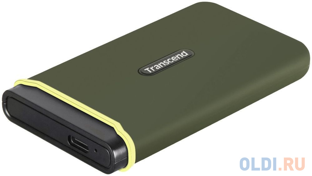 Накопитель SSD Transcend USB-C 500Gb TS500GESD380C темно-зеленый