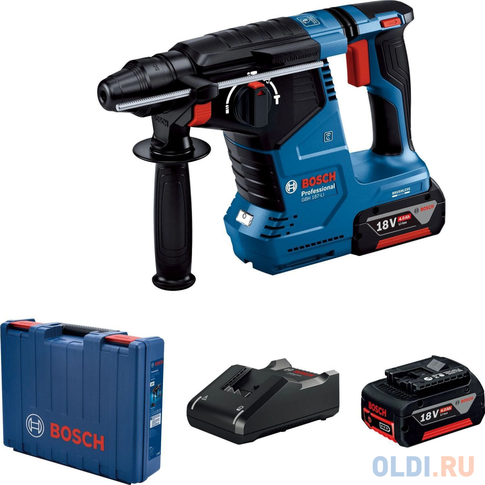 Перфоратор Bosch GBH 187-LI патрон:SDS-plus уд.:2.4Дж аккум. (кейс в комплекте)