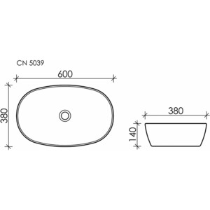 Раковина-чаша Ceramicanova Element 60х38 (CN5039)