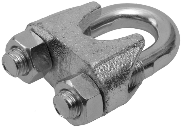 Зажим для троса Зубр, 741 DIN, 6 мм, оцинкованная сталь, 80 шт., фасовка (4-304415-06)