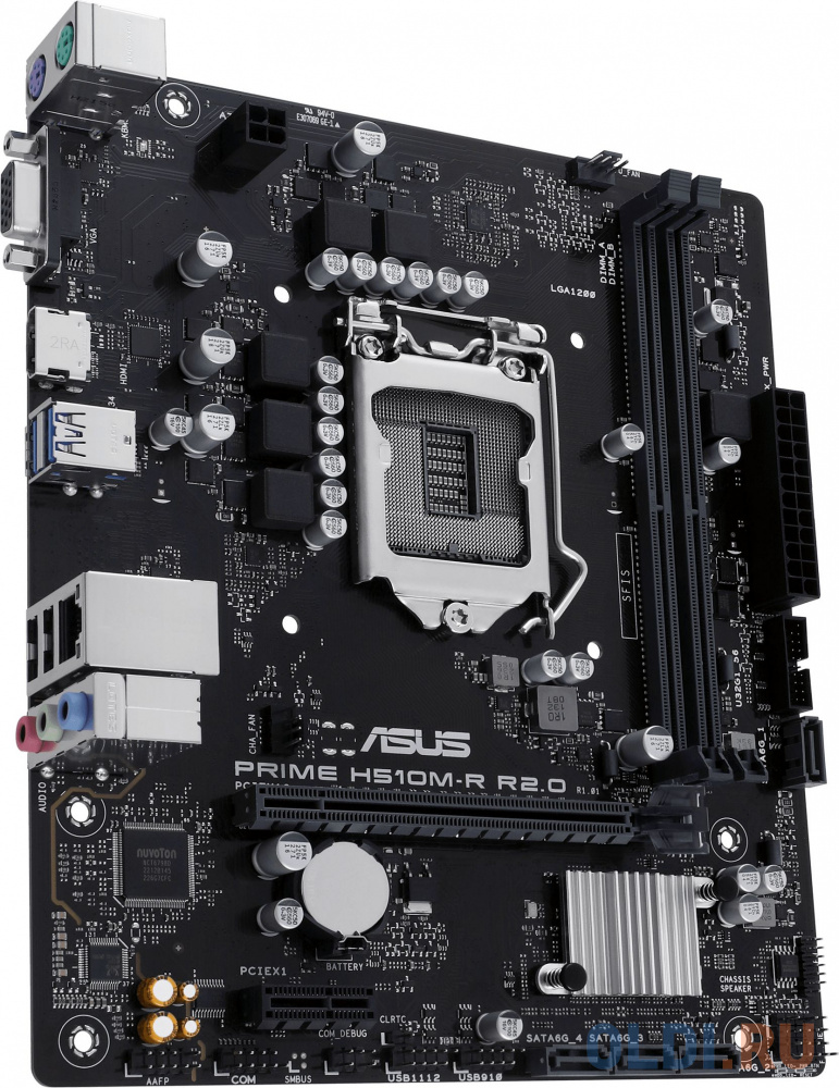 Материнская плата Asus PRIME H510M-R R2.0-SI Soc-1200 Intel H470 2xDDR4 mATX AC`97 8ch(7.1) GbLAN+VGA+HDMI White Box в Москвe