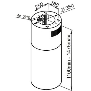 Вытяжка HOMSair FLY 1000PH черный