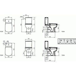 Унитаз-компакт Ideal Standard Esedra с сиденьем микролифт (T283401, T282801, T318101)