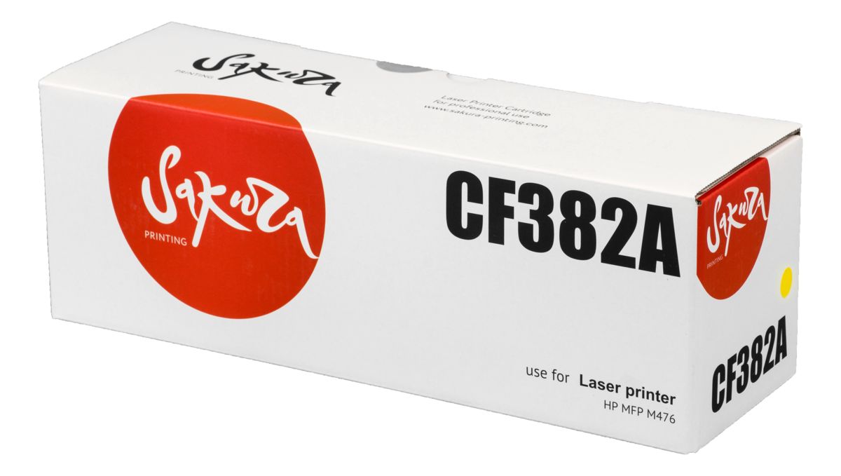 Картридж SAKURA CF382A для HP, желтый, 2700 к. MFP-M476
