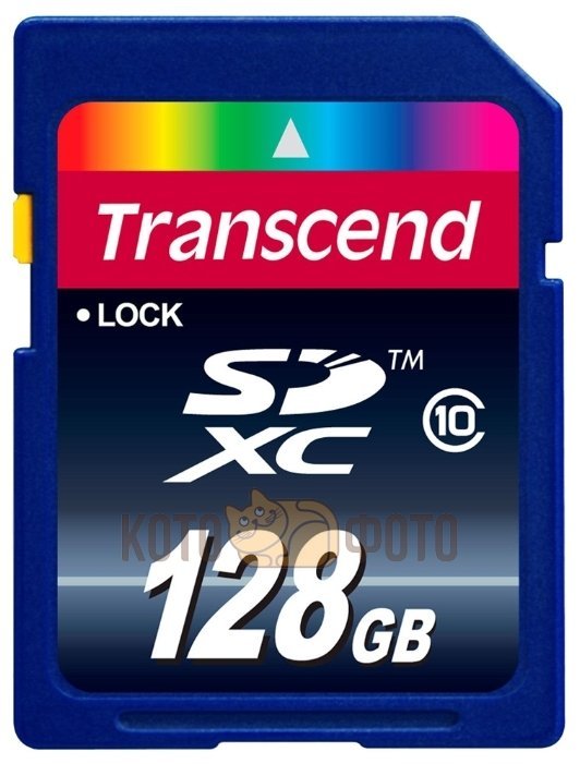 Карта памяти Transcend SDXC 128GB Class 10 (TS128GSDXC10) в Москвe