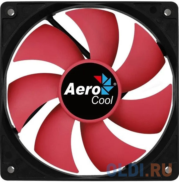 Вентилятор для корпуса Aerocool Force 12 PWM Red blade (120x120x25mm, 4-pin PWM, 500-1500 об/мин, 18.2-27.5dB) (4718009158030) в Москвe