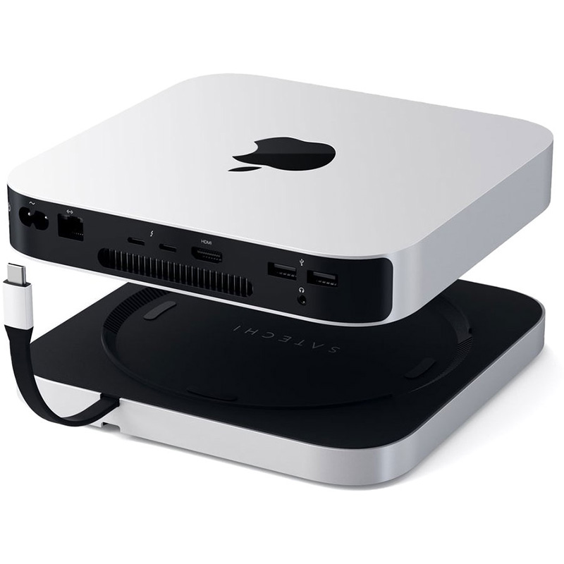 Аксессуар Док-станция Satechi Stand & Hub for Mac Mini Silver ST-MMSHS