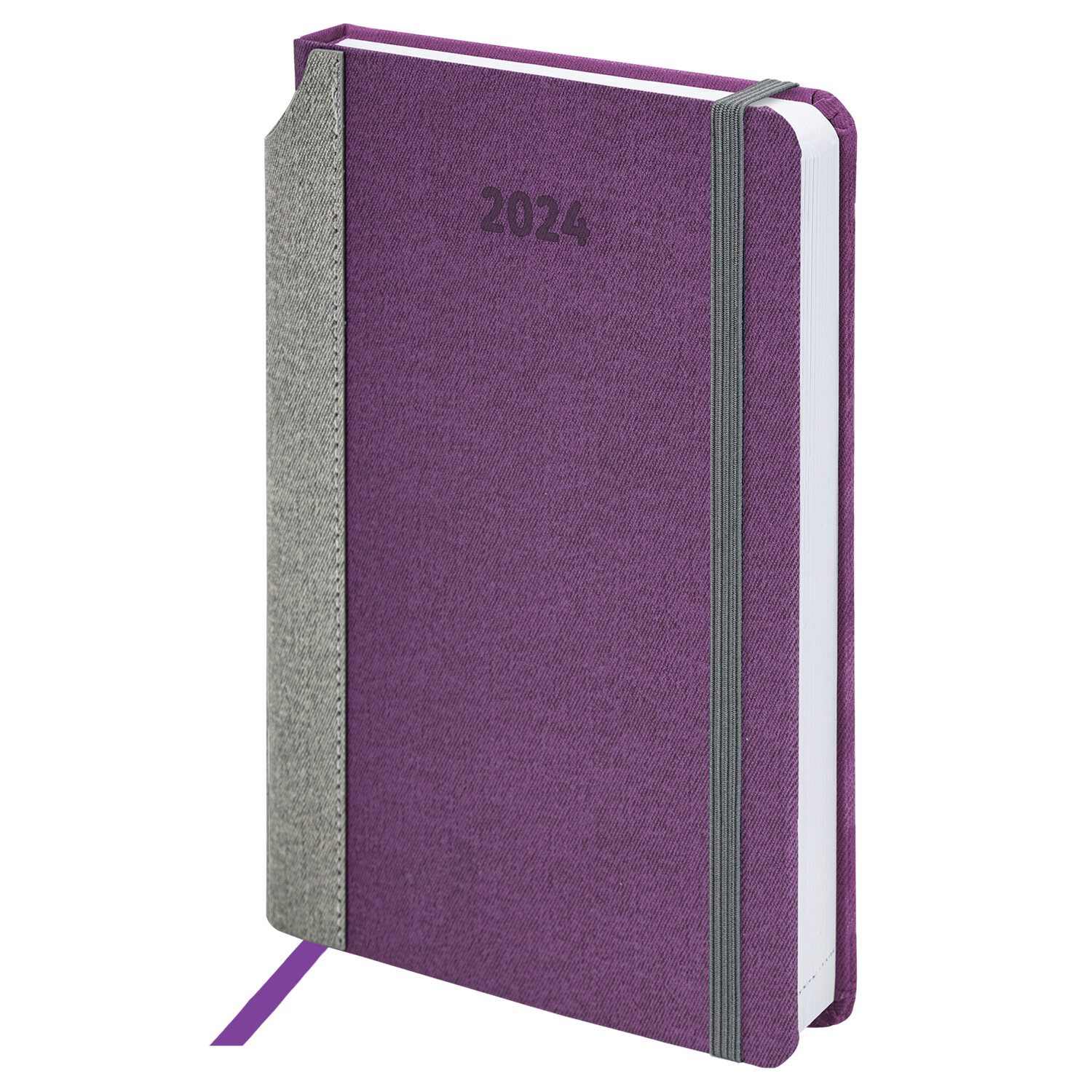 Ежедневник датированный A5 BRAUBERG Mosaic, в линейку, 168 листов фиолетовый (114905)