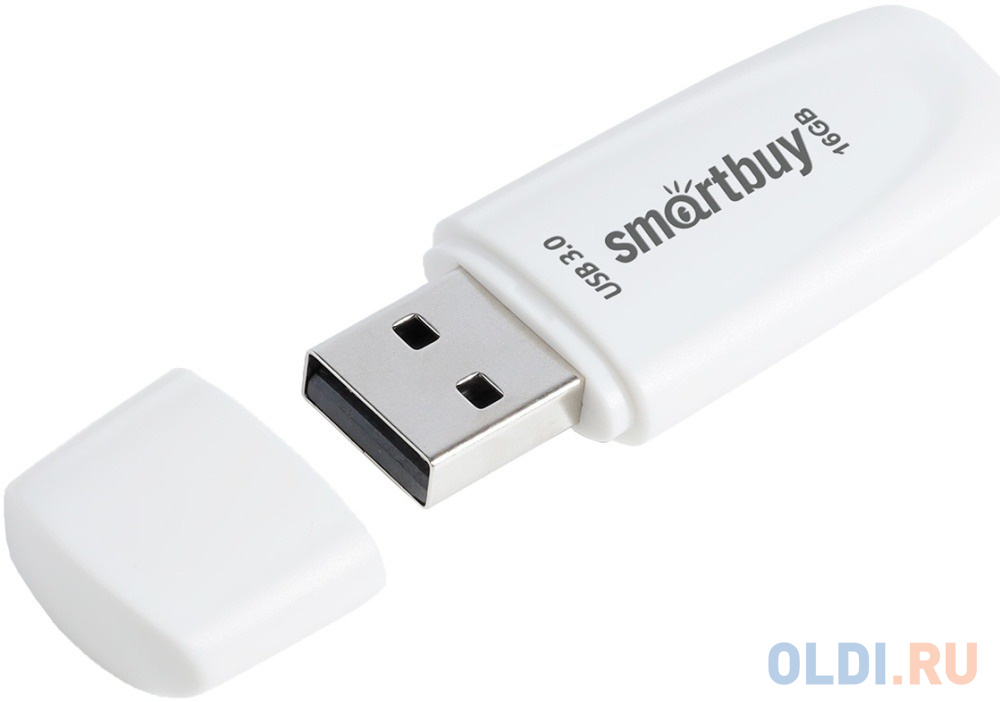 Smartbuy USB Drive 16Gb Scout White [SB016GB3SCW]