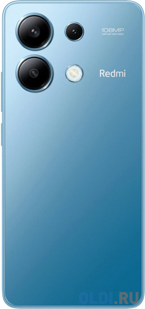 Redmi Note 13 Ice Blue (23124RA7EO), 16,9 cm (6.67") 20:9 2400 x 1080, 4 x 2.8 ГГц + 4 x 1.9 ГГц, 8 Core, 8 GB, 128 GB, 108 МП+ 8 МП + 2 МП/16Mpi