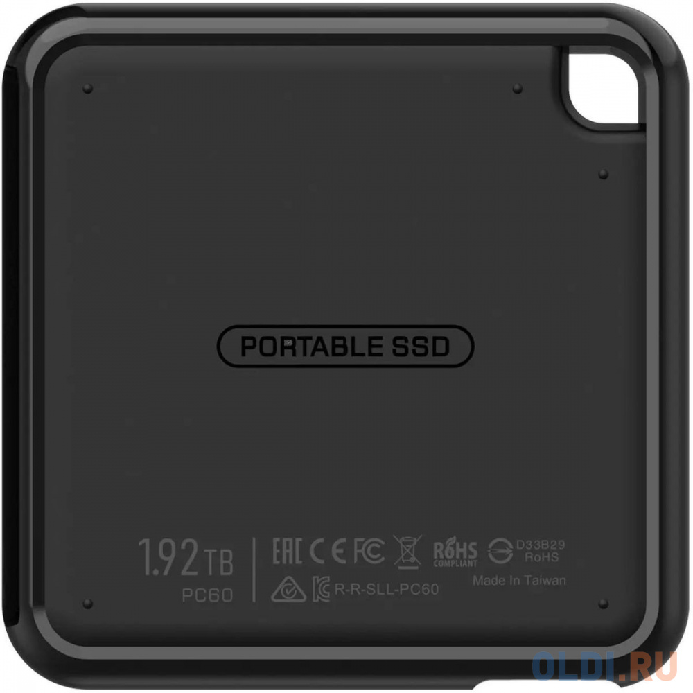 Накопитель SSD Silicon Power USB-C 1Tb SP010TBPSDPC60CK PC60 1.8" черный в Москвe