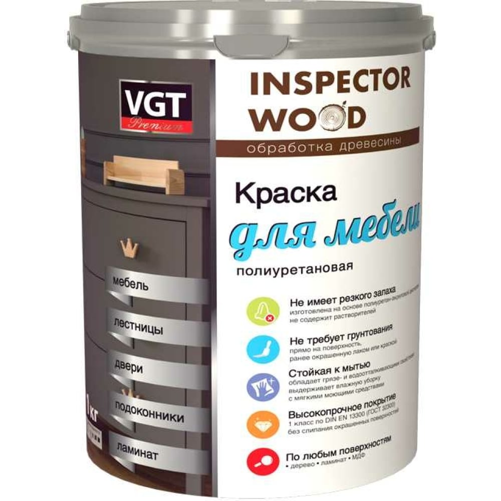 Полиуретановая краска для мебели VGT