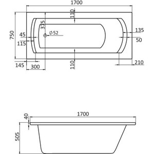 Акриловая ванна Santek Монако XL 170х75 каркас, слив-перелив (1WH111980, 1WH112423) в Москвe