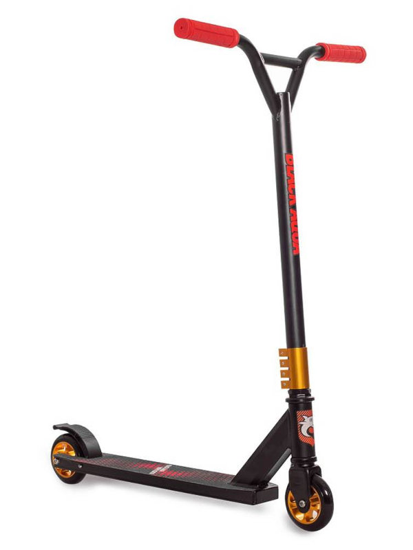 Самокат Black Aqua Stunt Scooter-4 Black-Red