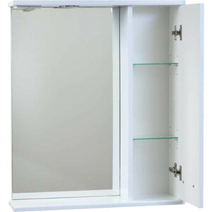Зеркало-шкаф Emmy Монтана 50х70 правый, с подсветкой, белый (mont50mir1-r)